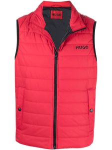 HUGO gilet matelassé à fermeture zippée - Rouge