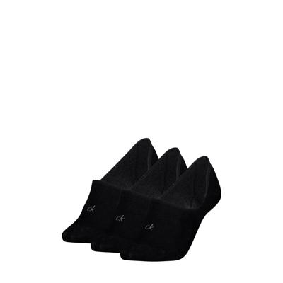 Calvin Klein Footies Dames Mid Cut 3-pack Zwart-39/42