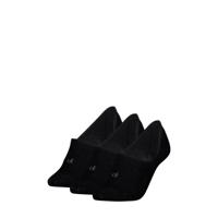 Calvin Klein Footies Dames Mid Cut 3-pack Zwart-35/38