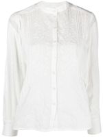 See by Chloé blouse sans col à fleurs brodées - Blanc - thumbnail