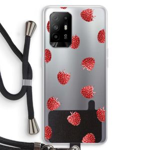 Framboosjes: Oppo A95 5G Transparant Hoesje met koord