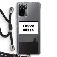 Limited edition: Xiaomi Redmi Note 10 Pro Transparant Hoesje met koord