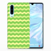 Huawei P30 TPU bumper Waves Green