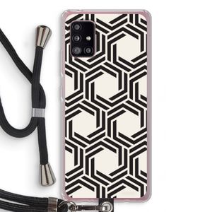 Geometrisch patroon: Samsung Galaxy A51 5G Transparant Hoesje met koord