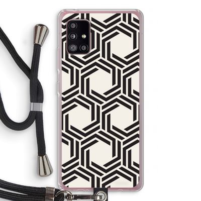 Geometrisch patroon: Samsung Galaxy A51 5G Transparant Hoesje met koord