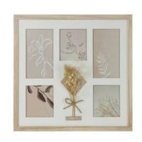 Fotolijsten DKD Home Decor 39 x 1,2 x 33 cm Kristal Natuurlijk Shabby Chic