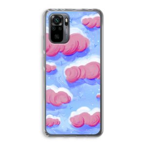 Roze wolken met vogels: Xiaomi Redmi Note 10 Pro Transparant Hoesje
