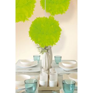 Pompom hangdecoratie neon groen 30 cm
