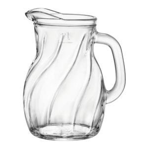 Waterkan - 1 liter - D15 x H19 cm - glas - schenkkan - sapkan - kannen