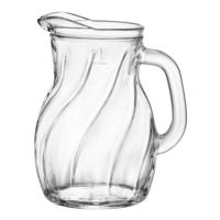 Waterkan - 1 liter - D15 x H19 cm - glas - schenkkan - sapkan - kannen