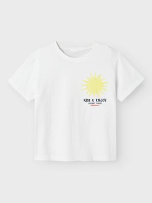 Name it zomer t-shirt jongens - wit - Nkmfome