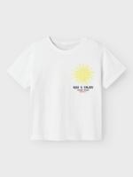 Name it zomer t-shirt jongens - wit - Nkmfome