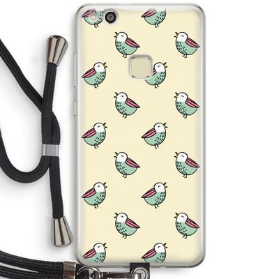 Vogeltjes: Huawei Ascend P10 Lite Transparant Hoesje met koord