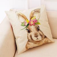 Easter Bunny patroon kussen auto bankhoofdkussen grootte: 45 x 45cm