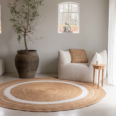 Rond Jute Vloerkleed Wit Bohemian Vloerkleed - 123vloerkleed.nl is de online webshop voor vloerkleden en woonaccessoires.
