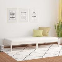 Slaapbank 90x200 cm massief grenenhout wit