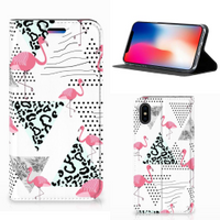 Apple iPhone X | Xs Hoesje maken Flamingo Triangle