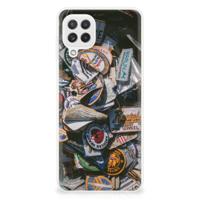 Samsung Galaxy A22 4G | M22 | Siliconen hoesje | met foto Badges