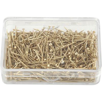 Creativ Company Kopspelden, l: 16 mm, dikte 0,65 mm, ca. 500 stuk, goud, 35 gr/ 1 doos