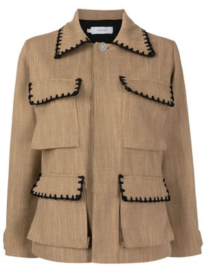 Isolda veste en coton mélangé Lupa à détail de coutures - Marron