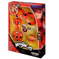 Lieveheersbeestje Kostuum - Yoyo Spiegelmasker Kwami Tikki Oorbellen - BANDAI - Miraculous Ladybug - Transformatie Set