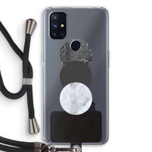 Marmeren cirkels: OnePlus Nord N10 5G Transparant Hoesje met koord