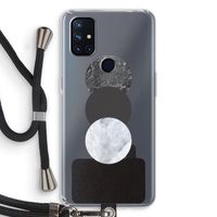 Marmeren cirkels: OnePlus Nord N10 5G Transparant Hoesje met koord