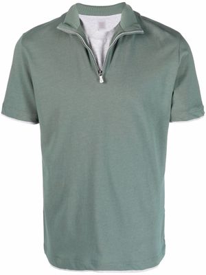 Eleventy polo à col zippé - Vert