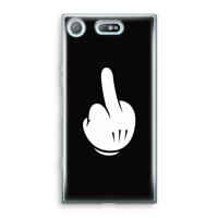 Middle finger black: Sony Xperia XZ1 Compact Transparant Hoesje