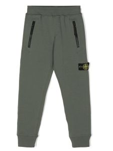 Stone Island Junior pantalon de jogging à patch logo - Vert