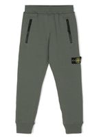 Stone Island Junior pantalon de jogging à patch logo - Vert - thumbnail