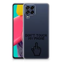 Samsung Galaxy M53 Silicone-hoesje Finger Don't Touch My Phone - thumbnail
