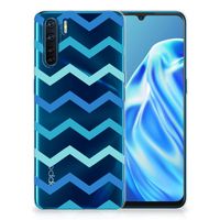 OPPO A91 TPU bumper Zigzag Blauw