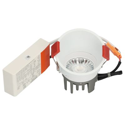BM100-08 Rond vast wallwasher 8cm Wit