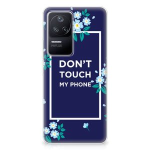 Xiaomi Poco F4 Silicone-hoesje Flowers Blue DTMP