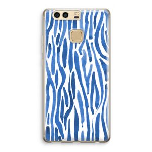 Blauwe nerven: Huawei P9 Transparant Hoesje