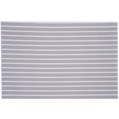 Cosy & Trendy Placemats rechthoekig - beige/wit geweven/gevlochten - 30 x 45 cm