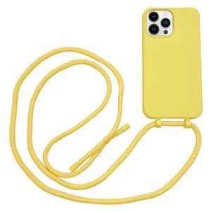 Høyde - iPhone 13 Pro Max - Telefoonhoes met koord - Geel