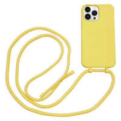 Høyde - iPhone 13 Pro Max - Telefoonhoes met koord - Geel