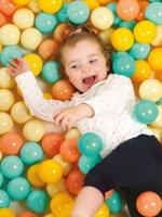 75 gemengde speelballen LUDI meerkleurig