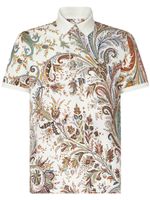 ETRO polo en coton à imprimé cachemire - Blanc