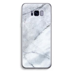 Witte marmer: Samsung Galaxy S8 Plus Transparant Hoesje