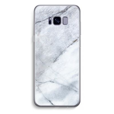 Witte marmer: Samsung Galaxy S8 Plus Transparant Hoesje