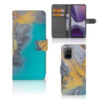 OnePlus 8T | Bookcase | Marble Blue Gold
