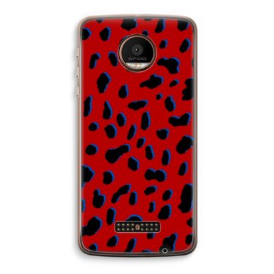 Red Leopard: Motorola Moto Z Force Transparant Hoesje