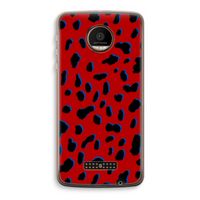 Red Leopard: Motorola Moto Z Force Transparant Hoesje