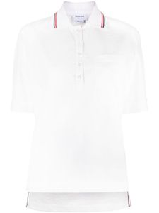 Thom Browne polo à rayures RWB - Blanc