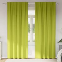 VidaXL Zwart-out gordijnen met ringen 2 pcs groen 260 x 140 cm