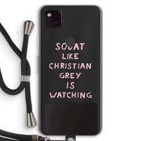 Christian Grey: Pixel 4a 5G Transparant Hoesje met koord