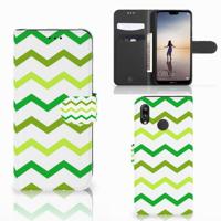 Huawei P20 Lite | Telefoon Hoesje | Zigzag Groen